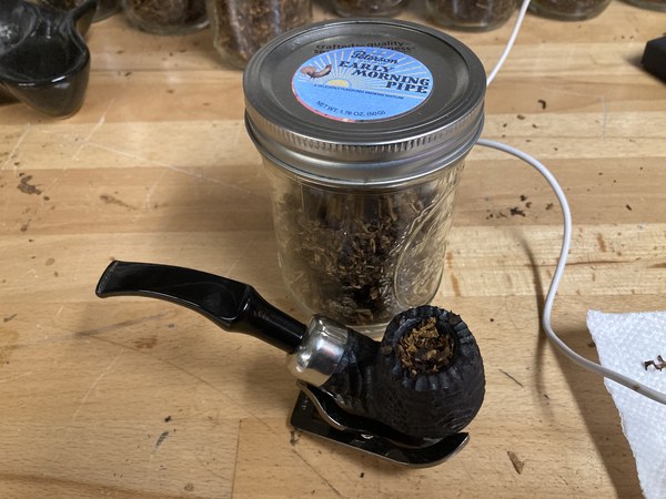 Pipe and tobacco session